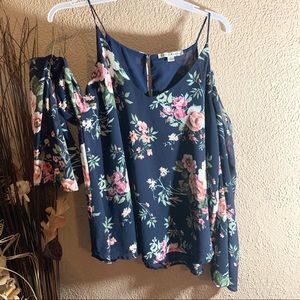 Haute Monde floral print cold shoulder